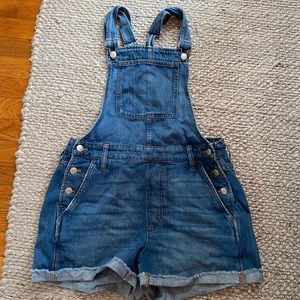 MADEWELL denim overall shorts